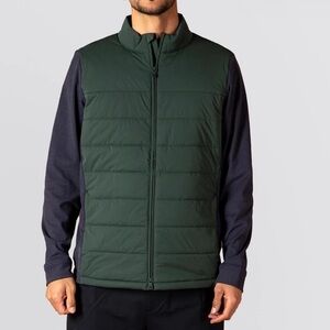 Peter Millar Merge Hybrid Fleece Jacket In Nordic Pine Size XL